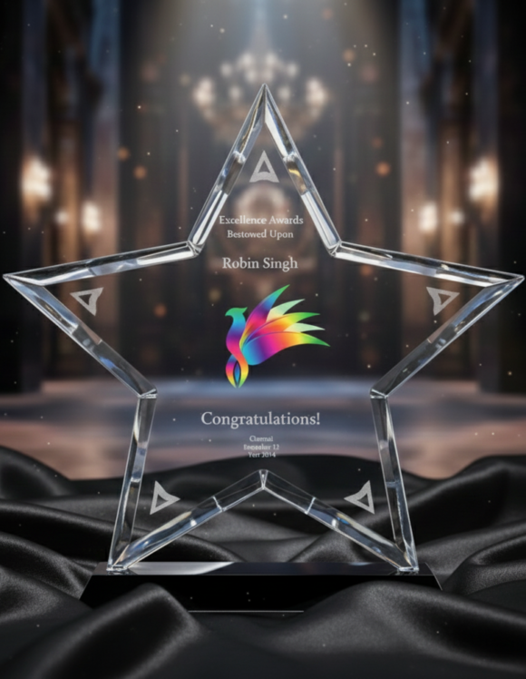 Acrylic Star Trophy looks like crystal