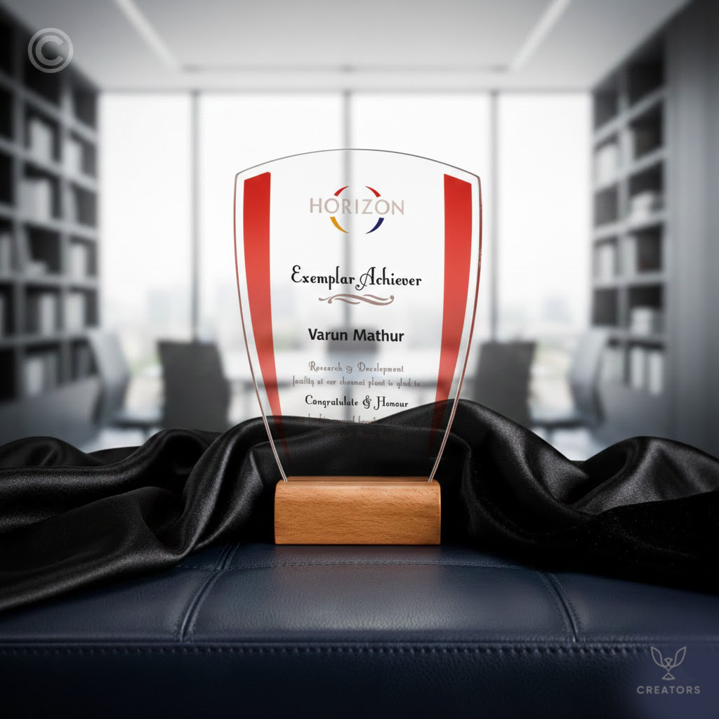 unnamed (63) Acrylic Awards with Wooden Base