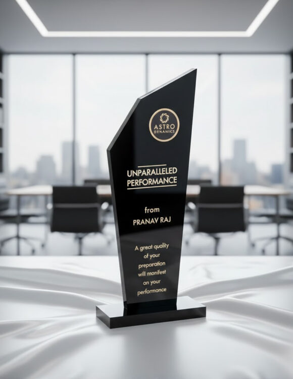 Black Acrylic Trophies with UV Print